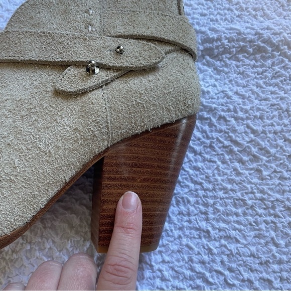 NWOT Rag & Bone Harrow Suede Stacked Heel Bootie Tan Camel Size 8.5 (38.5) - Picture 17 of 17